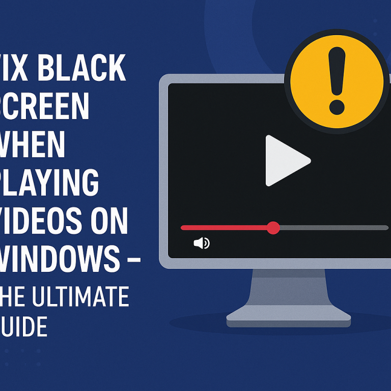 Fix Black Screen When Playing Videos on Windows – The Ultimate Guide